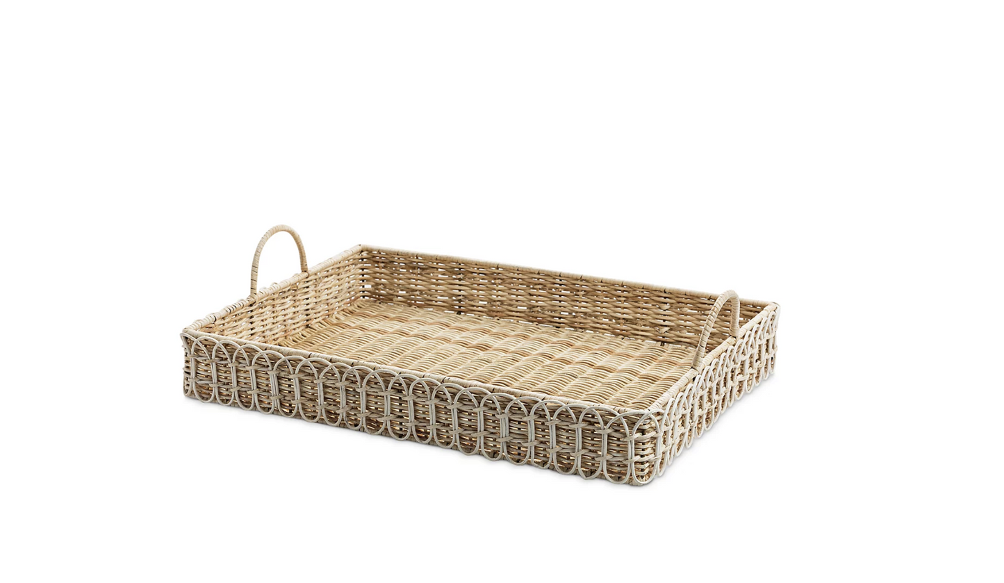 Tustey Rattan Large Picnic Tray