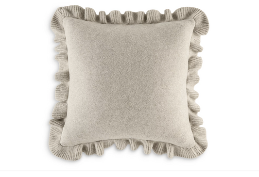 Tustey Beige Fluffy Pillow